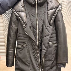 RUDSAK Black Puffer Coat with Quilted Design